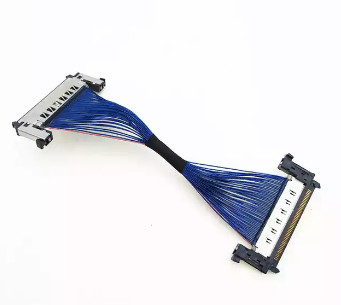 AWG44 0.5mmのマイクロの同軸ケーブルアセンブリ、170mm LVDSのケーブル会議