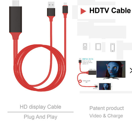8 IPhoneのためのHdmiへのPin 2m HDMIのケーブル会議1080pの音声ケーブル13 13Plus