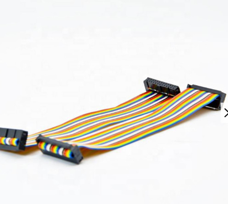 FPC女性の適用範囲が広いPCBケーブルの虹色2.0 2.54mm 60のPinの平らなリボン