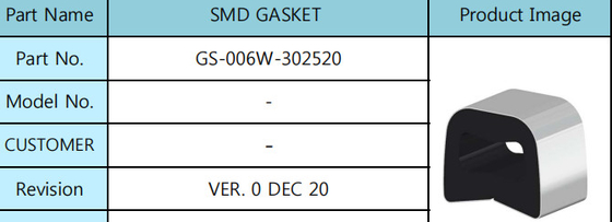 SMD 25mmのゴム製平らなガスケットのシリコーン リング タイプ表面の台紙の技術